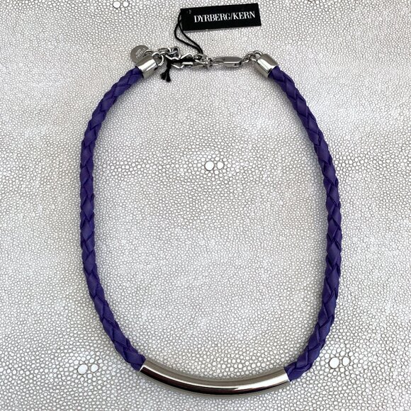 Dyrberg/Kern Sona braided leather necklace purple - Picture 3 of 4